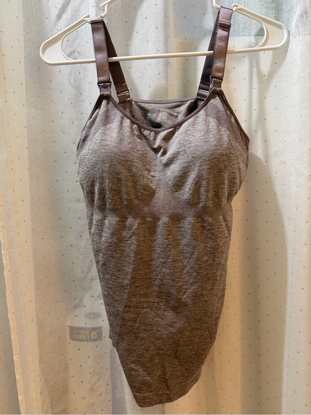 Cacique Heathered Taupe Shaping Nursing Tank